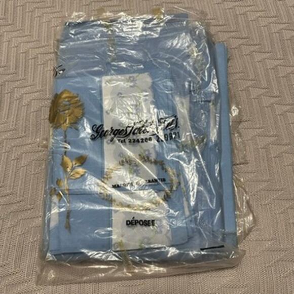 Vintage 1960s blue twin sheet set NIB